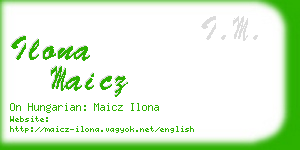 ilona maicz business card